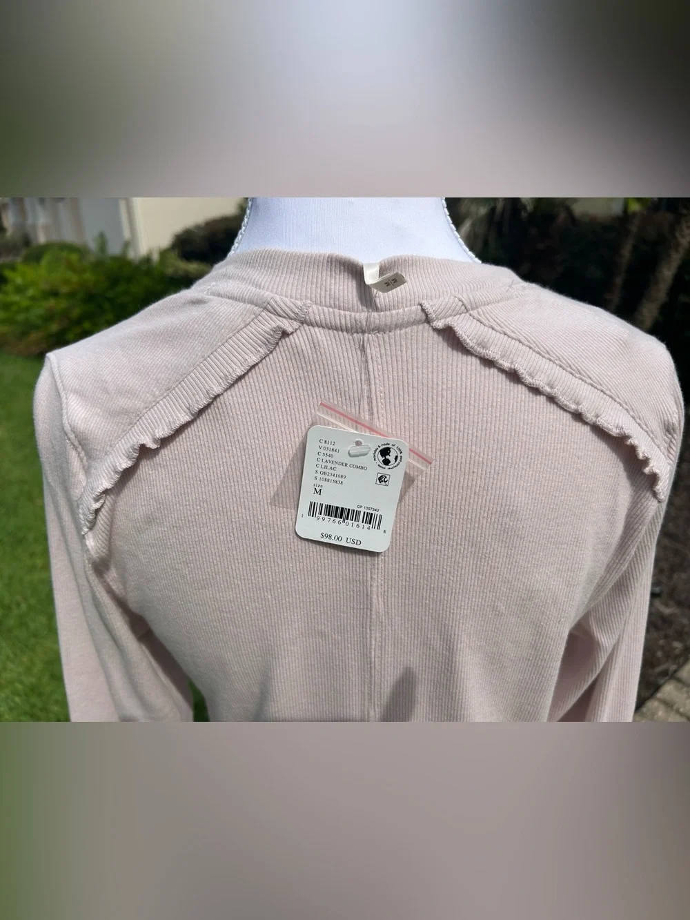 NWT🌷Free People Fleur Embroidered Henley Neck Long Sleeve Top